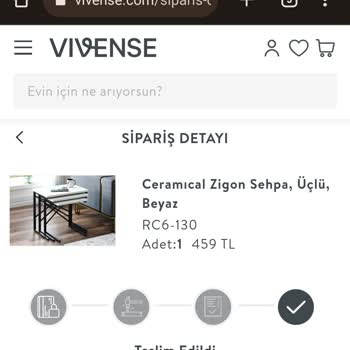 Vivense Ürün Teslimatı Sağlanmadığı Halde Ürün Teslim Edilmiş Görünüyor