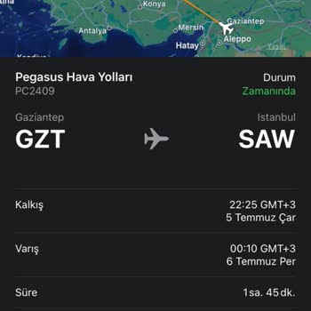 Pegasus PC-2409 04.07.2024 Tarihli Uçuş Sorunu