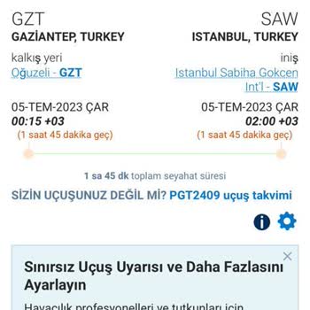 Pegasus PC-2409 04.07.2024 Tarihli Uçuş Sorunu