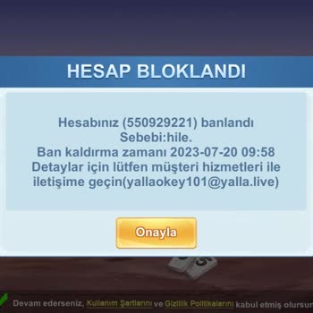 101 Okey Yalla Sebepsiz Yere Ban Yedim