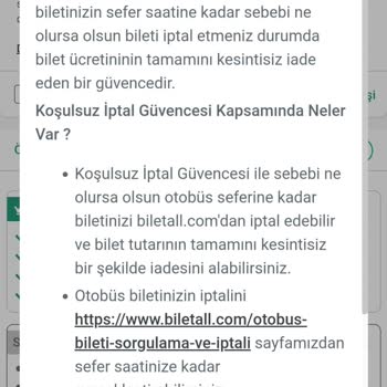 Biletall Otobüs Bileti İptali