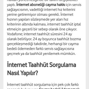 Vodafone Net Haksız Cayma Bedeli Yansıtma.