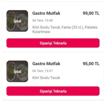 Yemeksepeti Ücret İadesi Yemek İptali