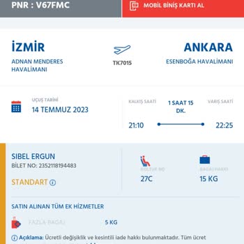 Türk Hava Yolları (Anadolu Jet) Çifte Bilet Satışı
