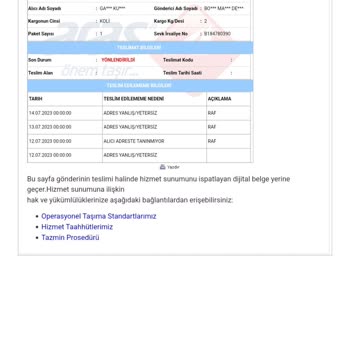 Aras Kargo Kargo Firmasi Yalanı