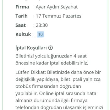 Enuygun.com Otobüs Bilet Değişikliği