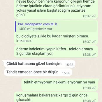 Madepazar.com Ödememizi Yapmıyor