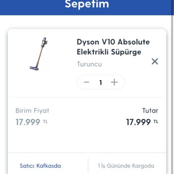 Turkcell Dyson V10 Şarjlı Dik Süpürge