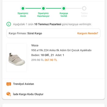 Sürat Kargo Ürünün Teslim Edilmedi