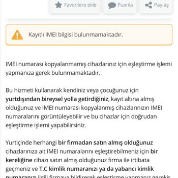 BTK (Bilgi Teknolojileri ve İletişim Kurumu) IMEI Numara Eşleştirme