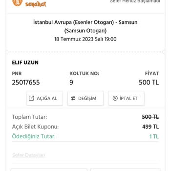 Obilet Firmasının Fazladan Para Çekmesi