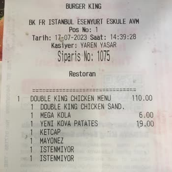 Burger King İçecek Ve Hamburgerlerde Sorun Var