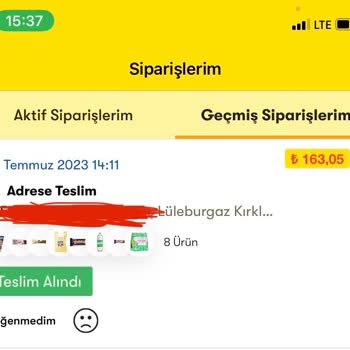 Cepte Şok Siparişin Teslim Edilmemesi