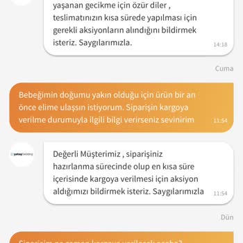 Yataş Bebek Yatağı Teslim Edilmiyor.