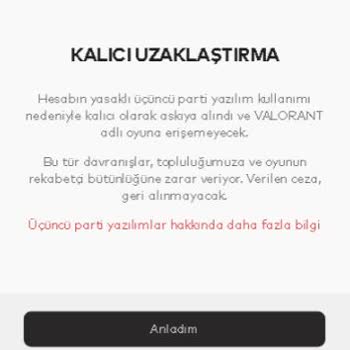 Valorant Vanguard Haksız Ban