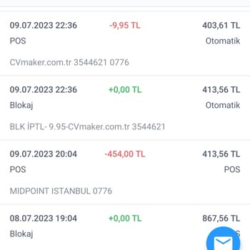 CV Maker Sitesi Benden Habersiz Hesabımdan 115 TL Para Çekti