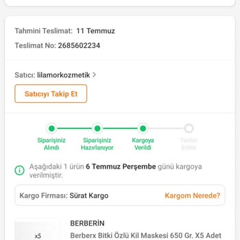Sürat Kargo Sipariş Ettiğim Ürünü Teslim Alamıyorum