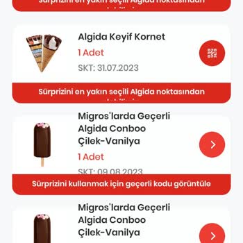 Algida Kazan Uygulamasındaki Hediyeleri Vermiyor