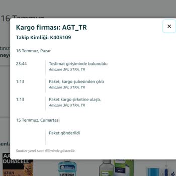 AGT Kurye (aynigunteslim.com) AGT Kuryenin Gelmeden Geldik Demesi