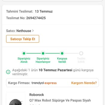 Trendyol Expres Kargosunun Ürünümü Kaybetmesi