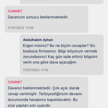 Comnet Müşteri Temsilcisi Müşteriyle Laubali Bir Şekilde Konuşuyor.