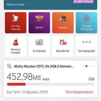 Vodafone Bilgisiz Ek Tarife