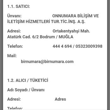 Birnumara.com Sipariş İptali Yapılmıyor