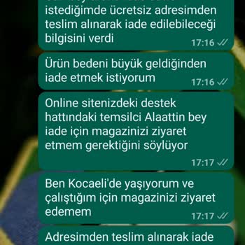 Zara Müşteriye Aldatıcı Bilgi Verilmesi Ve İade Sorunu