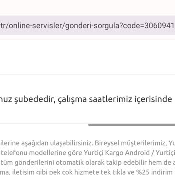 Yurtiçi Kargo Çakmaklı Şubesi Paketimi Getirmiyor