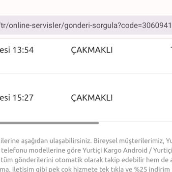Yurtiçi Kargo Çakmaklı Şubesi Paketimi Getirmiyor