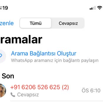 WhatsApp Yabancı Numara