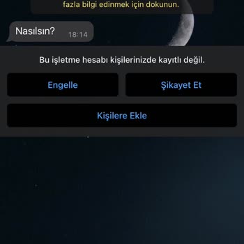 WhatsApp İstenmeyen Numaradan Mesaj