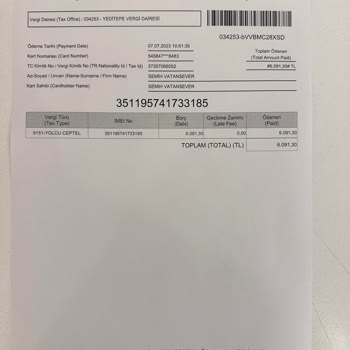 BTK (Bilgi Teknolojileri ve İletişim Kurumu) Harcını Ödediğim Cihazı Kaydedemiyorum