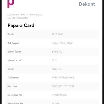 Papara Ücret Kesti Fakat Siparişim Gözükmüyor