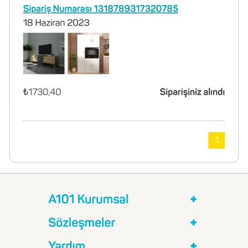 A101 İnternet Alışverişi Kargoya Verilmeyen Ürün