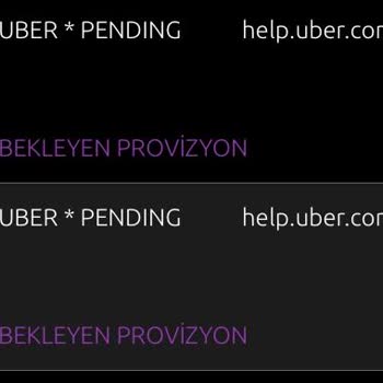 Uber Kredi Kartı Bilgi Dışı Para Çekimi
