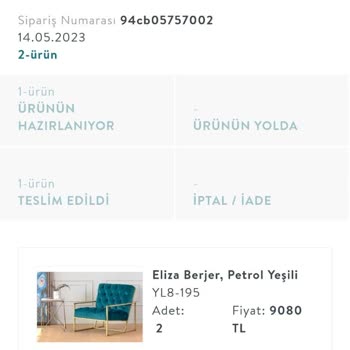 Vivense Ürünümü Yollayamıyor. Artık Teslimat Tarihide Veremiyor.