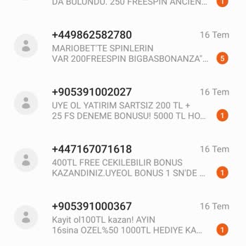 Vodafone Bahis Sitelerinden Mesaj