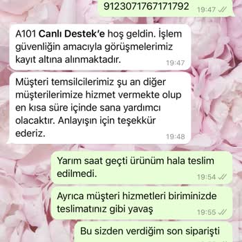 A101 Kapıda Siparişlerimi Teslim Etmedi