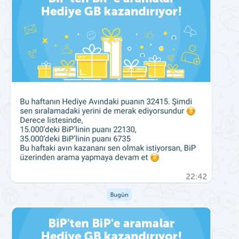 BİP Hediye Avı İnternetimi Vermedi
