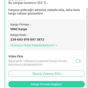 MNG Kargo Dolap Sistemde Kargoya Verilmedi Olarak Gözüküyor