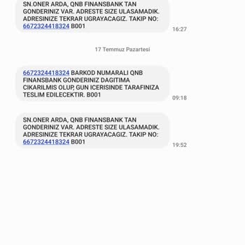 PTT Kargo Dağıtıma Çıkarılmayan Ama Çıkarıldığı İddia Edilen Kargo Teslimatları