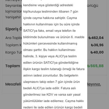Ozsarıcam İade Almıyor İletişime Geçilmiyor