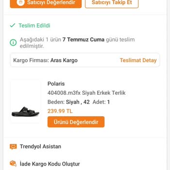 Polaris Erkek Terlik Kalitesizliği