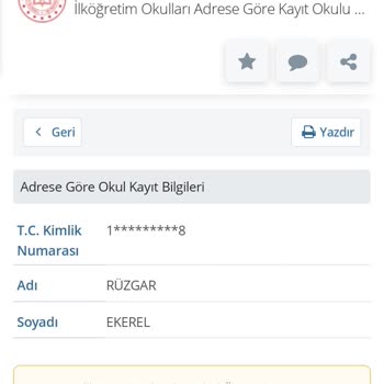 Milli Eğitim Bakanlığı (MEB) Adrese Dayalı Kayıt Sistemi Liste Açılmaması