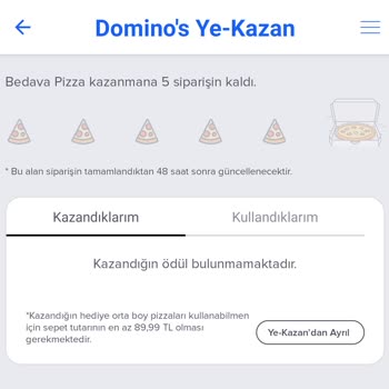 Domino's Pizza Ye Kazan Ücretsiz Pizzamı Şube İptal Etti Ve Kullanılmış Gözüküyor