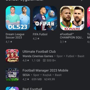 Samsung Galaxy A13 Efootball 2023 Desteklemiyor