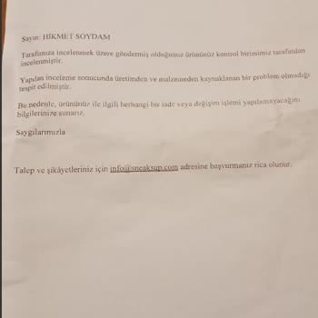 Sneaks Up Müşteri Hizmetleri / Ürün İnceleme Departmanı