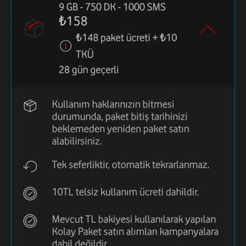 Vodafone Paket Yükleme Sorunu