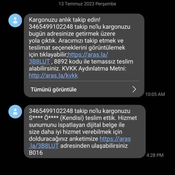 Aras Kargo Ant Meltem Şube Kargomu Yanlış Adrese Teslim Edip Kaybetti